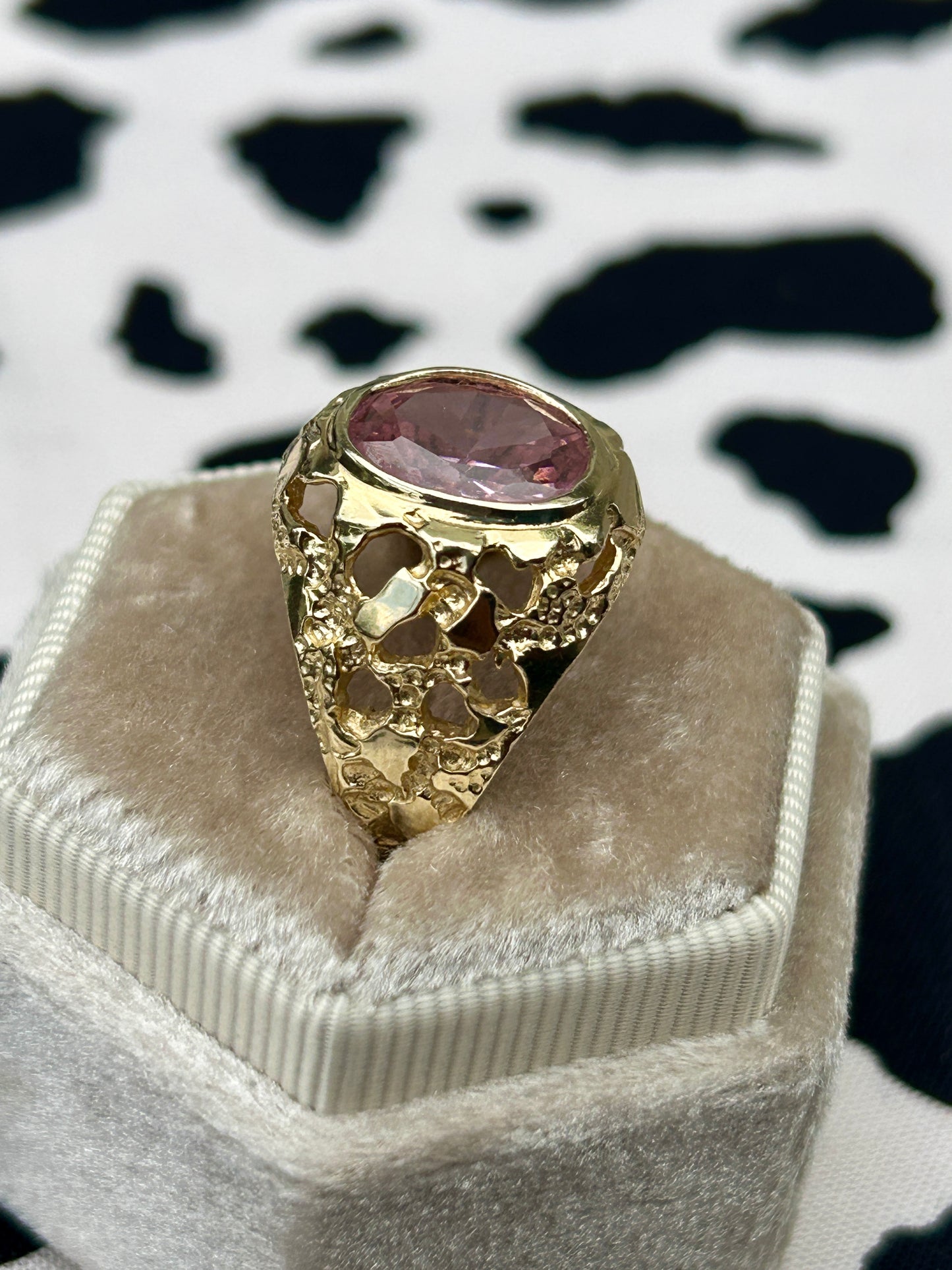 Pink Sapphire Nugget Ring