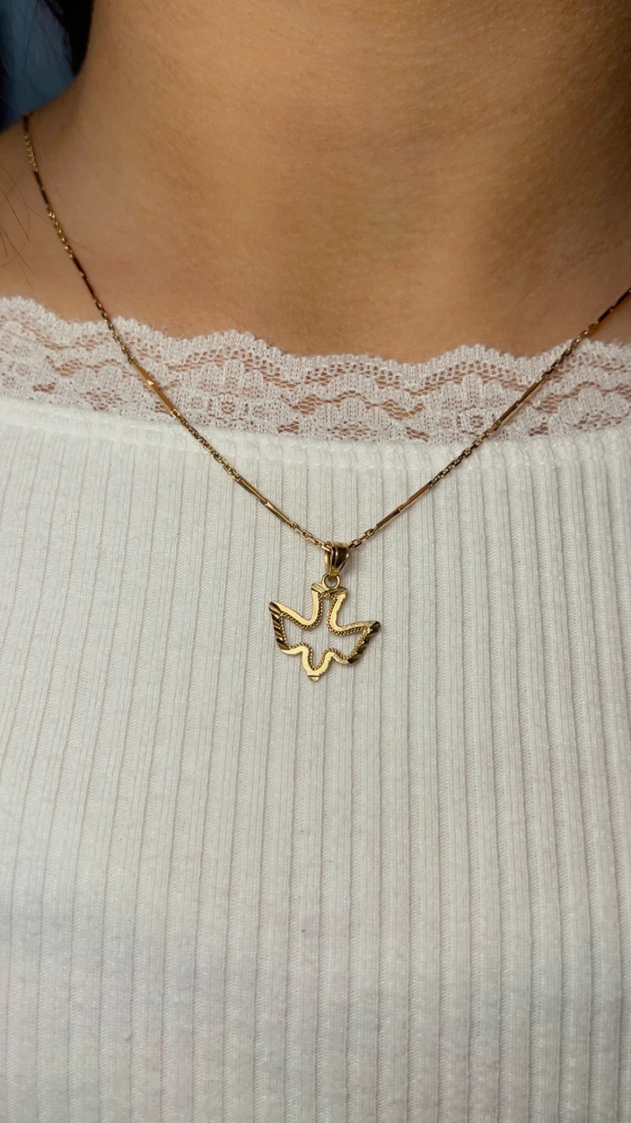 Gold Dove Pendant