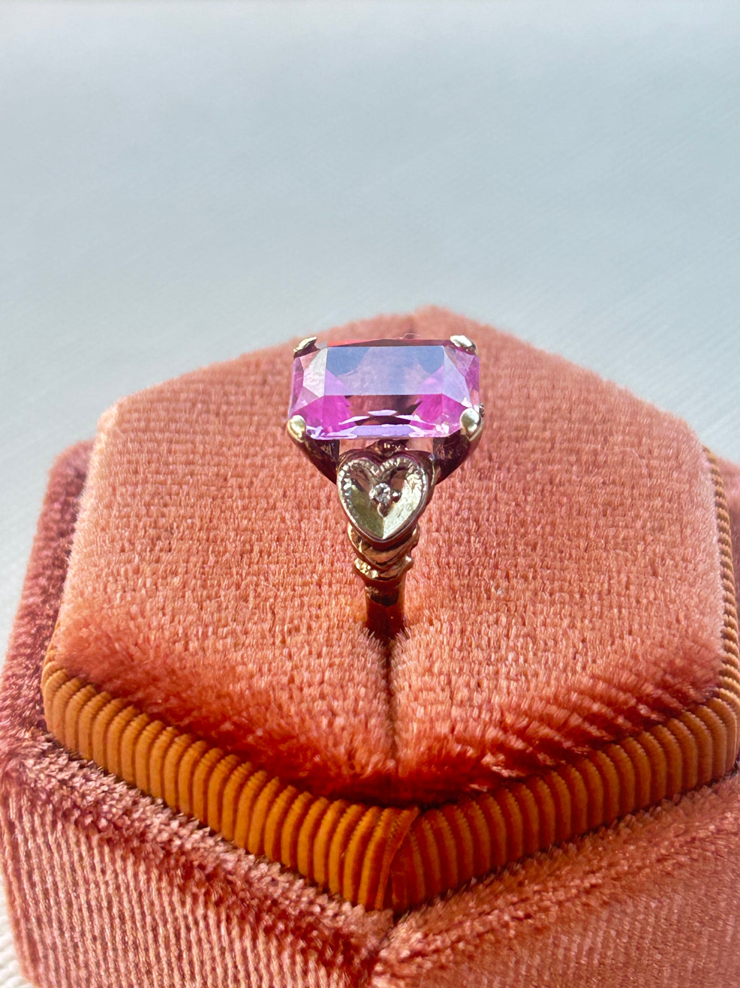 Vintage Pink Sapphire Cocktail Ring