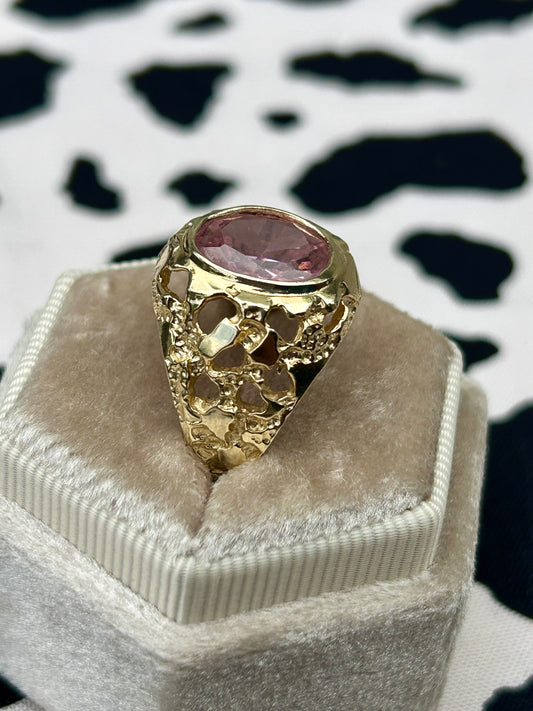 Pink Sapphire Nugget Ring