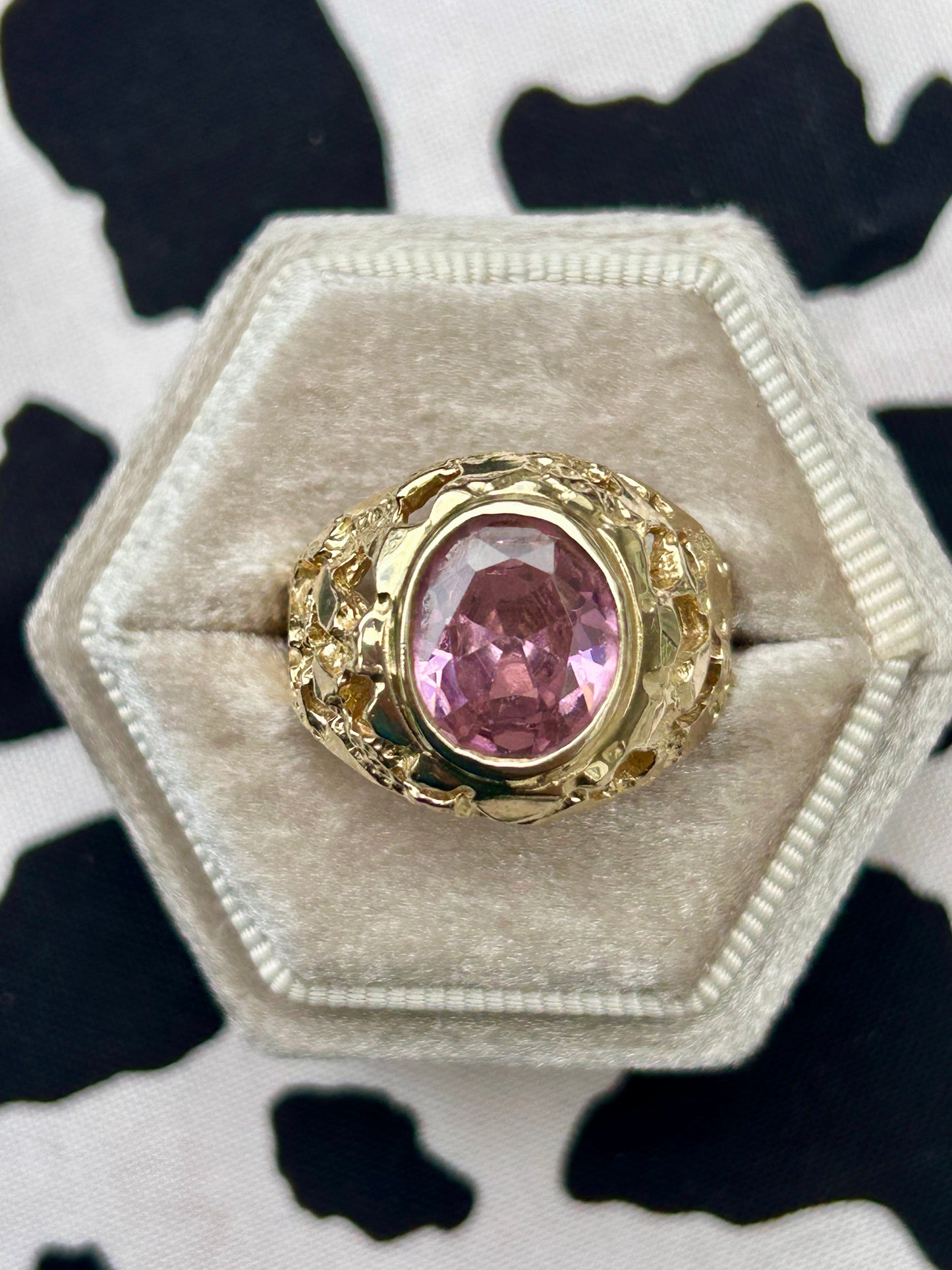 Pink Sapphire Nugget Ring